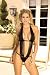 SeXy Teddy Black Bodysuit with Fringe Overlay Unique