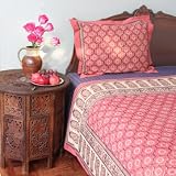 India Rose ~ Decorative Pink Floral India Sari Pillow Cover Sham 25x31
