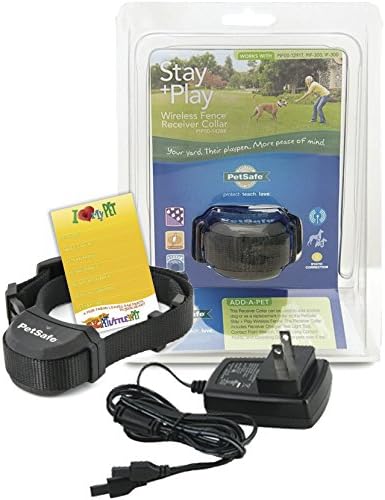 Petsafe Stay and Play Fence Receiver Collar &amp; Charger PLUS Pet Emergency Contact Information Magnet - VALUE
