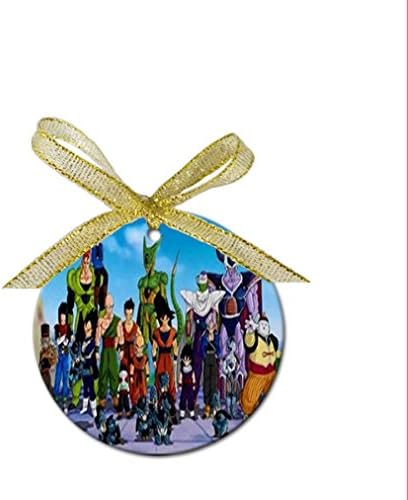 Dragon Ball Z Anime Funny Custom DIY Crafts Christmas Holiday Festival Porcelain Round Ornament