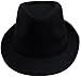 Eqoba Men / Women Classic Cotton Blend Solid Color Short Brim Trilby Fedora Hat