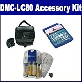 Panasonic Lumix DMC-LC80 Digital Camera Accessory Kit includes: KSD2GB Memory Card, SDC-27 Case, SB257 Charger