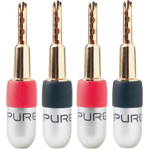 Belkin PureAV AV54004  Do-It-Yourself Gold Banana Plugs, 4-Pack