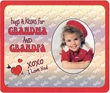 Hugs and Kisses for Grandma and Grandpa Photo Magnet Frame