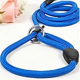 Adjustable Pet Puppy Dog Cat Nylon Leash Training Collar Neck Guide Strap 130cm Blue