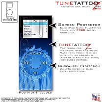 iPod Nano (2nd Gen) Tune Tattoo Skin Kit - Fire Blue - By TuneTattooz
