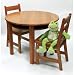 Related Lipper International Child's Round Table and Set of 2 Chairs, Pecan Image