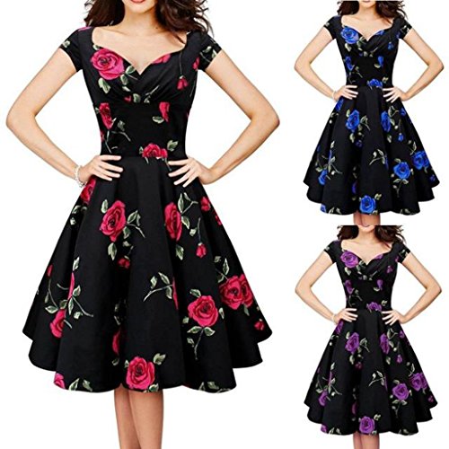 ﾌﾞﾙｰﾐﾝ ゼリーBlooming Jellyレディーズレトロクラシック花プリントエレガントワンピースドレス