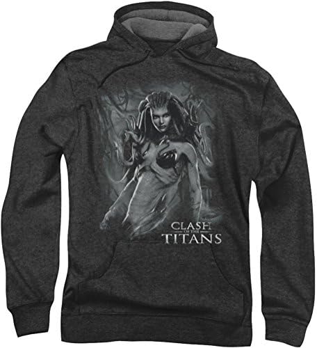 Clash Of The Titans - Mens Medusa Hoodie, Large, Charcoal