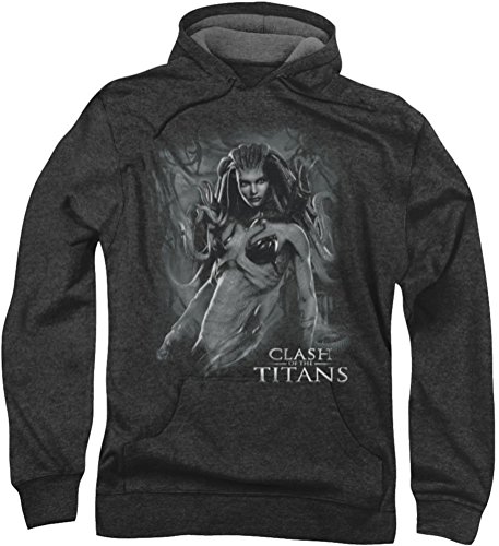 Clash Of The Titans - Mens Medusa Hoodie, Large, Charcoal