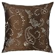 Embroidered Paisley Toss Pillow - Brown (20x20")