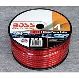 Buy Boss Audio 4rg100 Boss Power Cable Red 4 Gauge  by Boss