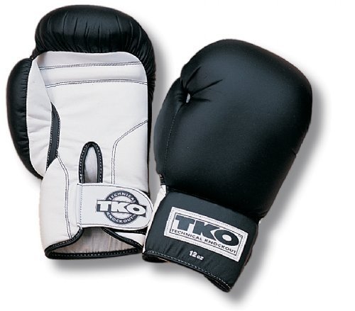 TKO 501DAG-BW-12 All Purpose 12 oz. Boxing Gloves - Black White