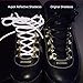 Aupek Reflective Round Short Shoelaces Black 45 inch for adults men