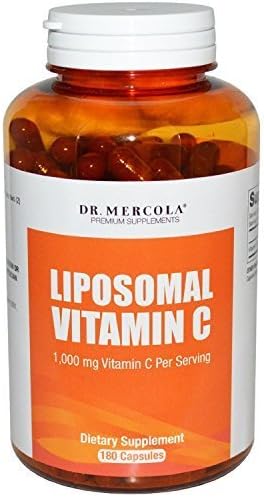 Dr. Mercola Liposomal Vitamin C 1,000mg - Higher Bioavailability Potential & Protection Against Intestinal Discomfort - 180 Capsules by Mercola