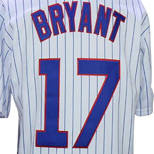 Chicago Cubs 17 Bryant Customized Cool Base White men`s Jerseys SIZE M