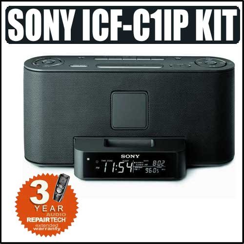 Sony ICF C1IP Black AM/FM Stereo Alarm Clock Radio Ipod Dock w/ Sony