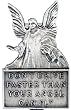Guardian Angel "Don't Drive Faster Than Your Guardian Angel Can Fly" Visor Clip with Bright Cut Accents