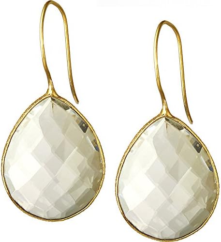 SAACHI accessories 18K Gold Single Drop Earrings (Crystal Quartz)