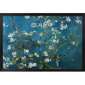 Almond Blossom Framed Art Framed Poster Print by Vincent van Gogh, 38x26 by Framed Art