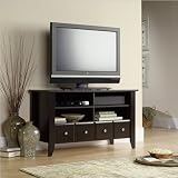 Sauder Shoal Creek TV Stand in Jamocha Wood Finish