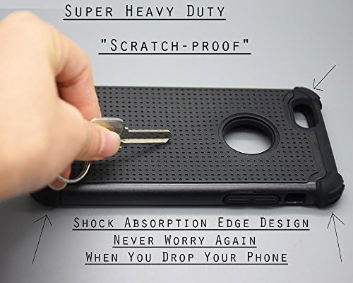 Iphone 6 Plus Case, [2015 Newest Released] Iphone 6 Plus (5.5-inch) Super Heavy Duty Multilayer "Shock-resistant" "Scratch-proof" Bumper Case [Invincible Armor] Inner Layer Armor Super Soft Reduce Impact Force Outer Layer Armor Like Diamond Shield Maximum Protection for Your Phone From All Kind of Damage (2015 Newest Released) "Best Iphone Protector in the World" (Green Packaging Save Environment Save Our Future) *Maximum Protection in the World* Blue IA6P-005