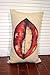 Ojia Cotton Linen Decorative Throw Pillow Cover Cushion Case, Sexy Red Lips