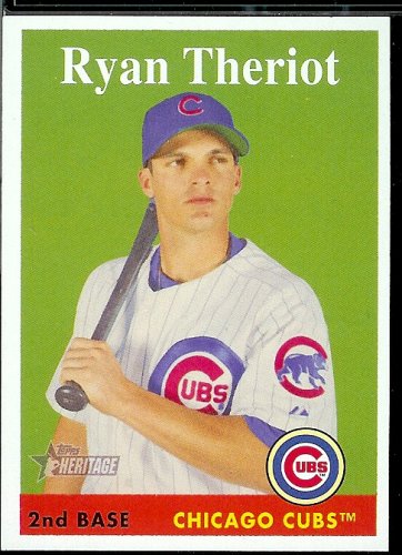 2007 Topps Heritage Baseball Card # 78 Ryan Theriot Chicago Cubs - Mint Condition - In Protective Display Case