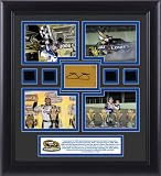 Jimmie Johnson Framed 4 Time Champion Photographs with Autograph Plate and 4 Championship tires - LE of 148