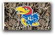 Kansas Jayhawks Camouflage Real Tree Flag 3'X5' - NCAA