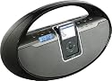 iLive IBCD2817 Portable Boombox with CD Player, AM/FM Radio, Remote Control, and iPod Dock (Black)