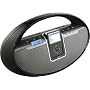 iLive IBCD2817 Portable Boombox with CD Player, AM/FM Radio, Remote Control, and iPod Dock (Black)