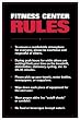 Fitness Center Rules - 24" x 36" Laminated Poster