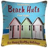 Beach Huts For Sale Cushion - Martin Wiscombe Cushions