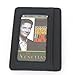 Printed grain cow hide leather money clip with magnet
