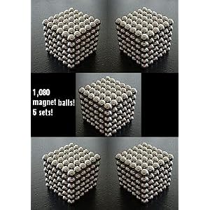 Dr. Jordan's Brand 1,080 Magnet Balls 5 6x6x6 Sets! Makes a 10x10x10 Jumbo Magnet Cube... by