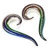 Pair Green Glitter Pyrex Glass Drop 0g 0