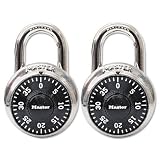 Combination Stainless Steel Padlock w/Key Cylinder 1-7/8" Wide Black/Silver