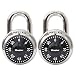 MASTER LOCK COMPANY Combination Stainless Steel Padlock with Key Cylinder, 1-7/8 Wide, Black/Silver