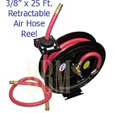 Buy 1 2 x 25 Ft. Retractable Rubber Air Hose Reel 250 PSI by Generic&node=228013