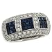 Jewelry : 1.32ct Blue Sapphire & Pave Diamond (1.45ct) Ring