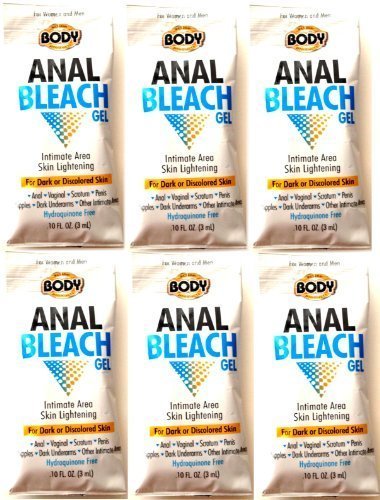 [6 Pack Bundle] Body Action Male or Female Intimates Anal/Skin Lightening Bleach Sample Size