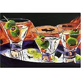 Magic Slice Non-Slip Flexible Cutting Board, Party Size 7.5 x 11, 3 Martinis by Julia Gilmore