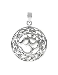Om Pendant Celtic Knot Sterling Silver