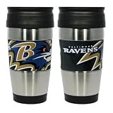 Baltimore Ravens Travel Mug: 15 oz Stainless Steel Travel Tumbler