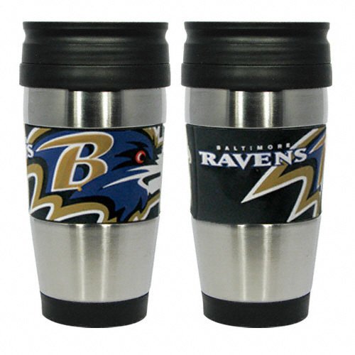 Baltimore Ravens Travel Mug: 15 oz Stainless Steel Travel Tumbler
