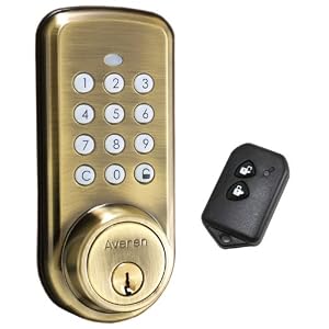 Averen Radio Frequency Touchpad Deadbolt Entry Door Lock (Antique Brass Finish) by Averen