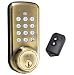 Averen Radio Frequency Touchpad Deadbolt Entry Door Lock (Antique Brass Finish)