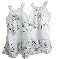Girls Flower Design Embroidered Summer Dress with Headband