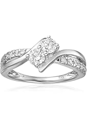 Two Stone Diamond 14k White Gold Ring (3/4cttw, H-I Color, I2 Clarity)